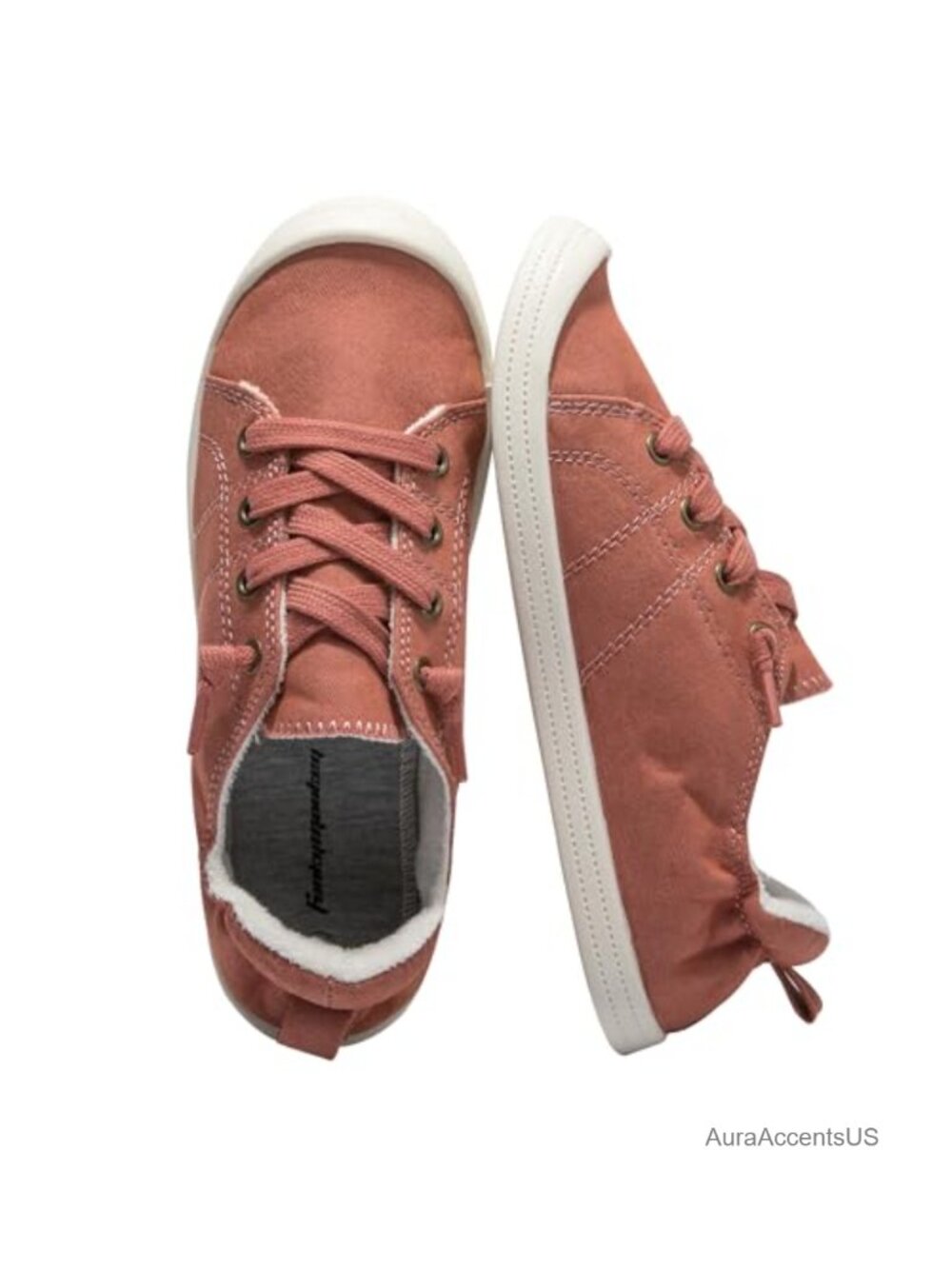 Canvas Slip-On Sneakers Low Top Casual Tennis Shoes Cushioned Insole